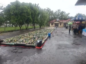 Polres Indramayu Musnahkan 21.560 Botol Miras Hasil Ops Pekat 2025 Jelang Tahun Baru 2026